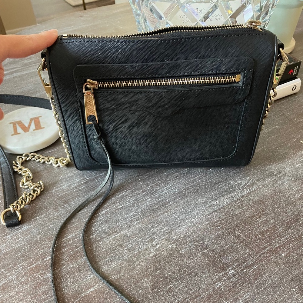 Rebecca Minkoff Black and Gold Crossbody Bag